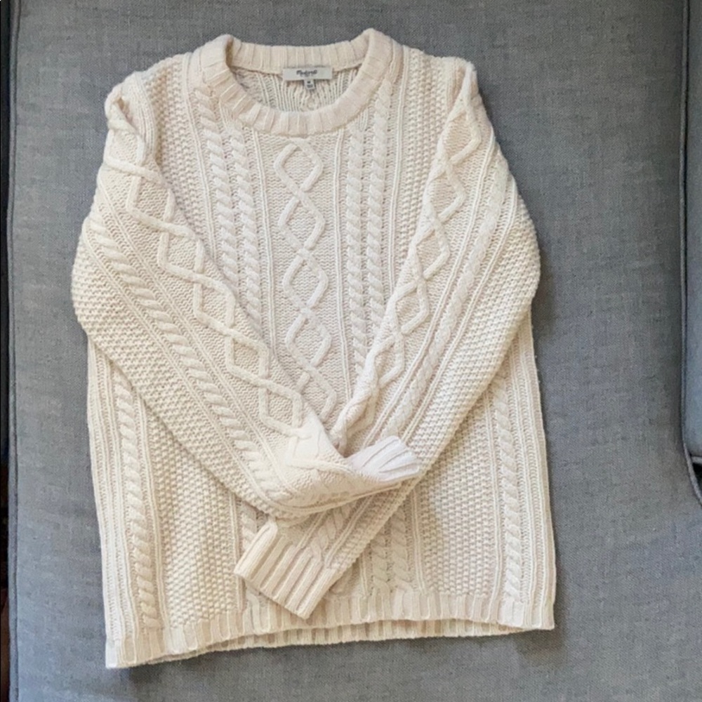 Madewell cable knit sweater - medium